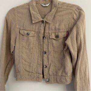 Hard Tail Vintage - Tan/cream Crop-top Jacket Size Small